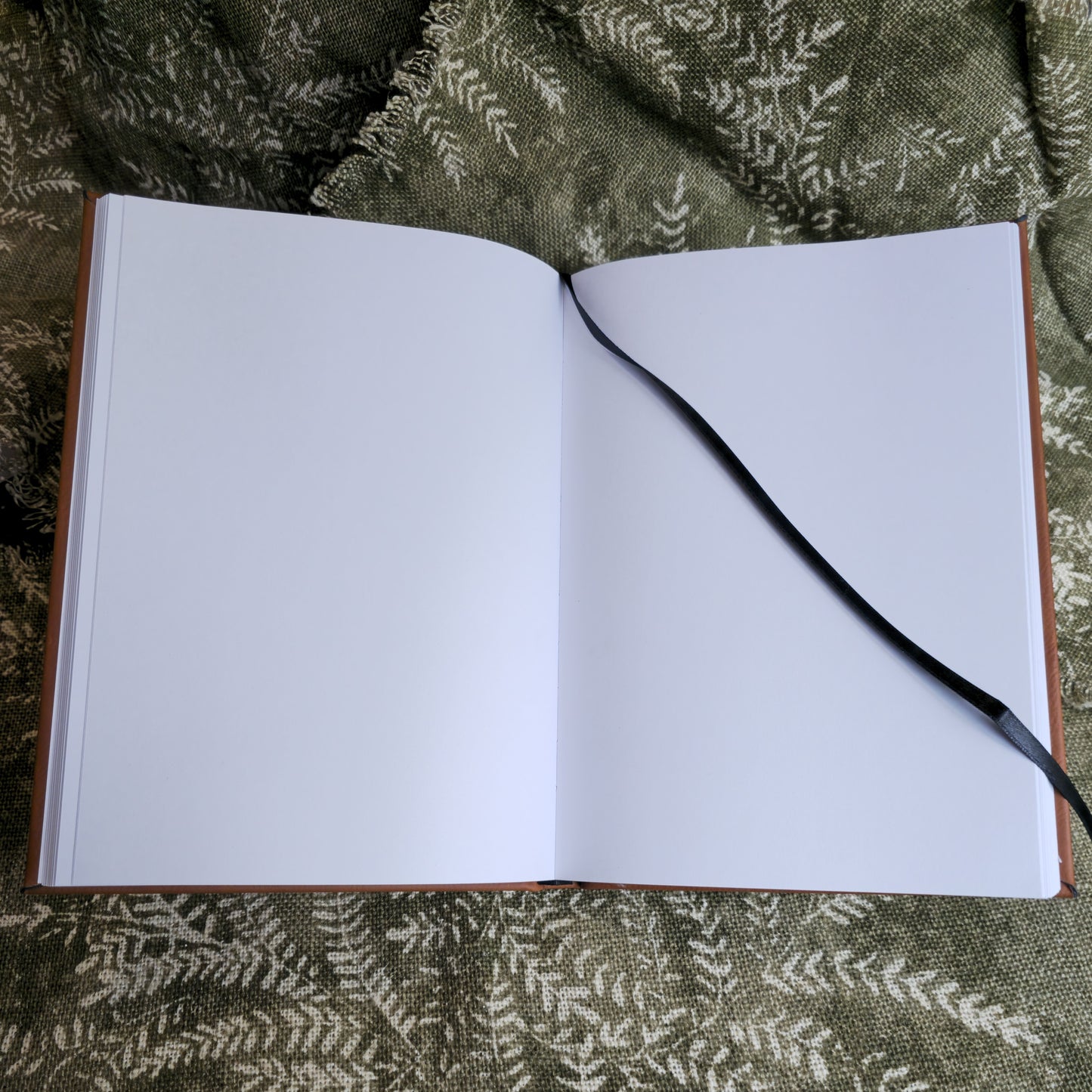 Tree Rings Yin Yang Sketchbook - Brown Leatherette Journal 9.75"x7"