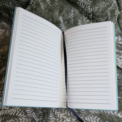 Jane Austen Quote Journal - Light Blue Leatherette