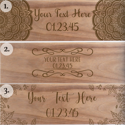 11 Piece Personalized Charcuterie Board Set - Acacia Wood & Marble