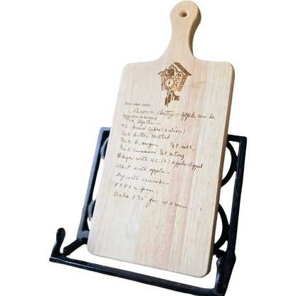 Custom Recipe Cutting Board - Personalized Engraved Rubberwood