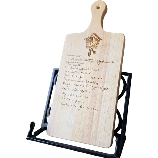 Custom Recipe Cutting Board - Personalized Engraved Rubberwood