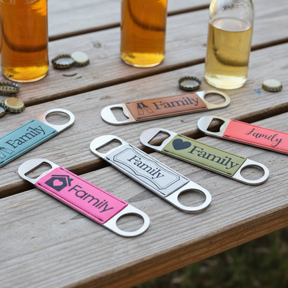 Personalized Leatherette Bottle Opener