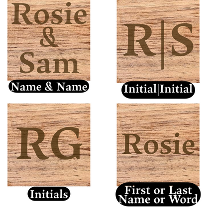 Personalized Wine Glass Charcuterie Toppers - Set of 4