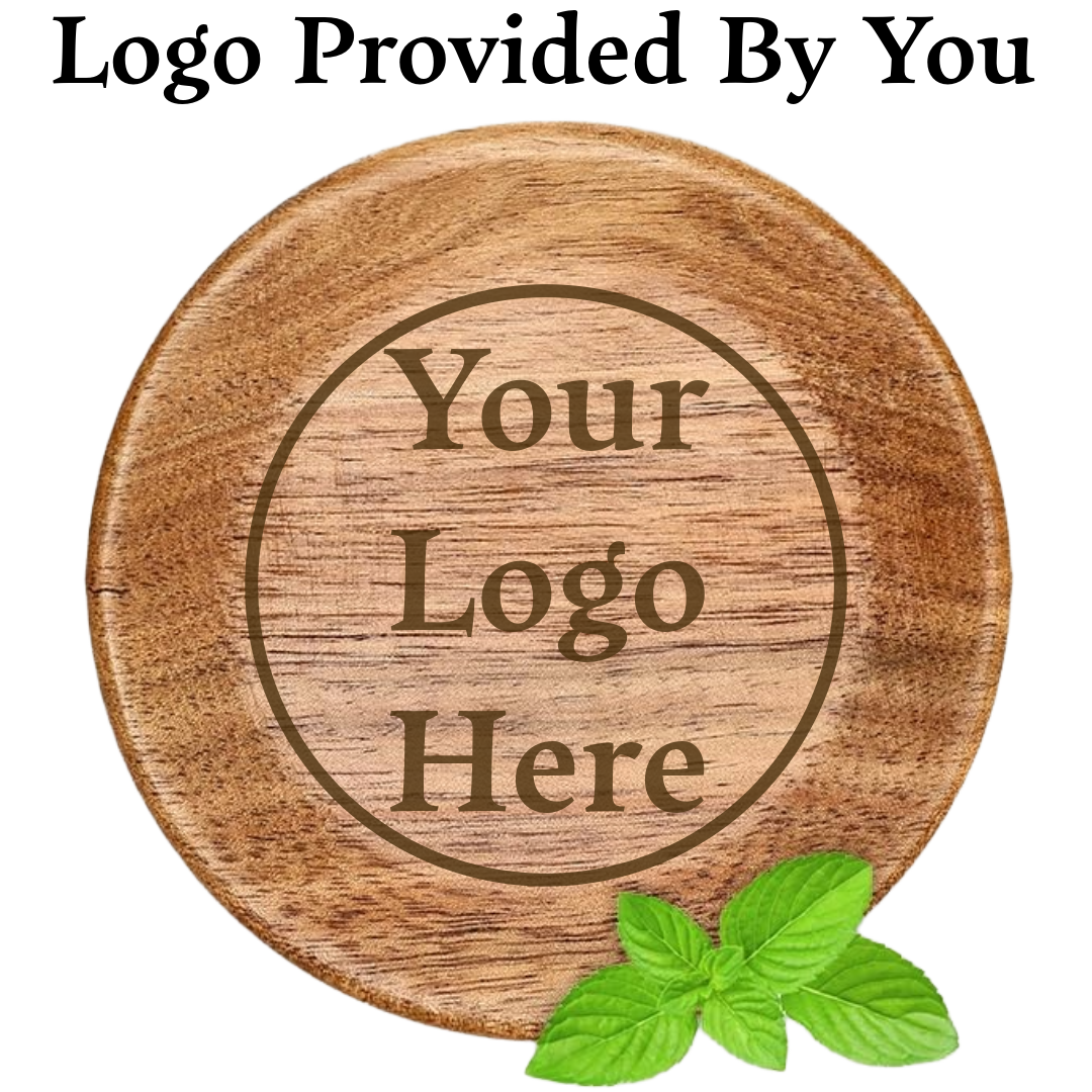 Custom Logo Wine Glass Charcuterie Toppers - Acacia Wood